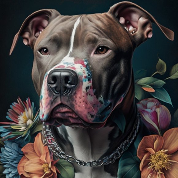 Pitbull Art- Gift for Pitbull Lovers 11x14 Print Set 2 - Picture 3 of 3